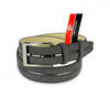 R003 Cinturon ajustable de hombre Pierre Cardin en cuero agamuzado Gris 115cm