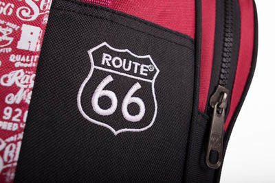 R11010 plecak wzmocnione znaki route 66 Czerwony - Zdjęcie 2