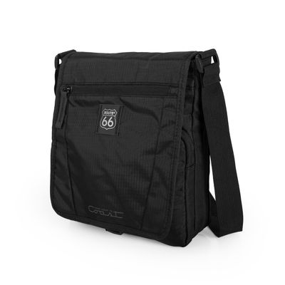 R25528 rozbudowy messenger bag ipad znaki route 66 Czarny