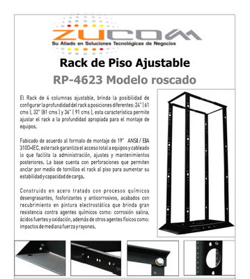 Rack de Piso Ajustable RP-4623 Modelo roscado