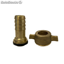 Racor Recto Bronce con Tuerca Hexagonal 1/2&quot;