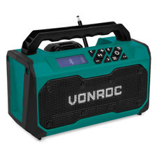 Radio de obra 20V - 2.0Ah - FM, bluetooth &amp; USB | incl. batería y cargador