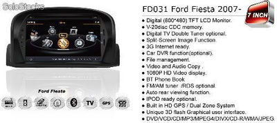 Rádio específica com dvd, navegação, bluetooth, tv para o Ford Fiesta e Sedan