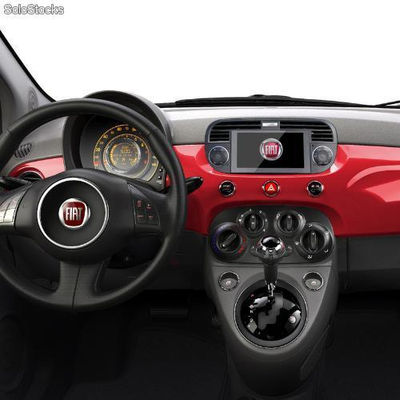 Rádio específica com dvd, navegação, bluetooth, tv, sd para o Fiat 500 2007-