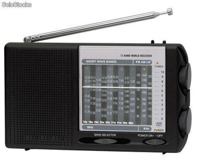 Radio portatil receptor mundial multibanda 12 bandas
