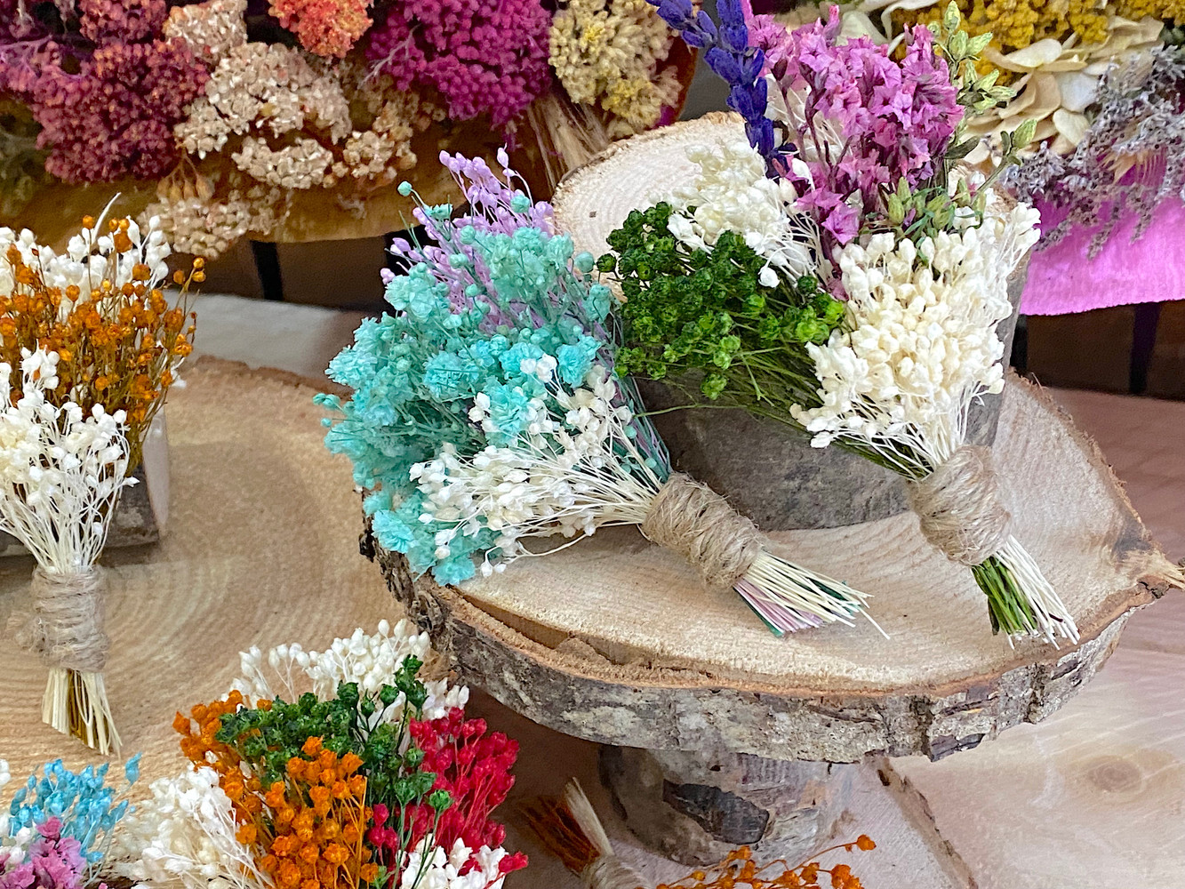 Ramos de flores secas naturales para decoración de Bodas