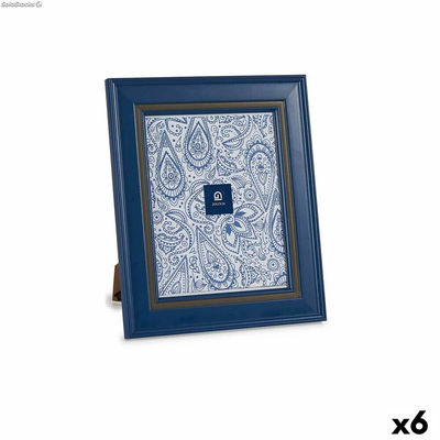 Ramka na Zdjęcia Szkło Niebieski Plastikowy (6 Sztuk) (2 x 33 x 28 cm)