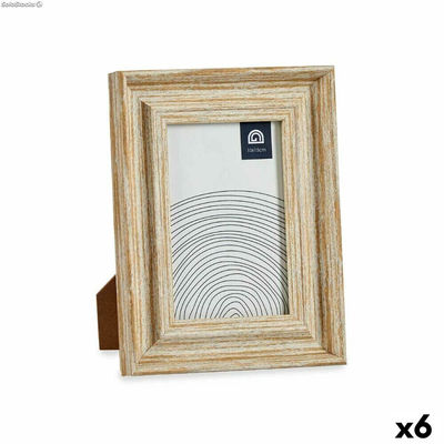 Ramka na Zdjęcia Szkło Złoty Drewno Brązowy Plastikowy (16,2 x 2 x 21 cm) (6 Szt