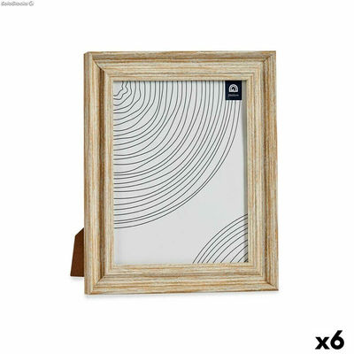 Ramka na Zdjęcia Szkło Złoty Drewno Brązowy Plastikowy (26 x 2 x 31 cm) (6 Sztuk
