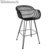 Rattan Hocker kapolei schwarz 49X58X104CM thinia nach Hause