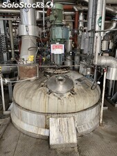 Réacteur aguilar y salas en inox 10.000 litres avec demi-coquille et agitateur