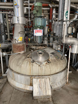 Réacteur aguilar y salas en inox 10.000 litres avec demi-coquille et agitateur