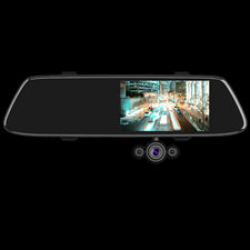 Rear-view mirror dash cam with backup camera-3 channel 5′ IPS Touch Screen