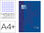 Recambio color 1 oxford din a4+ 80 hojas 90 gr cuadro 5 mm 4 taladros color azul - 1