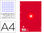 Recambio liderpapel a4 antartik 80 hojas 90g/m2 cuadro 5 mm 4 taladros 1 banda - 1