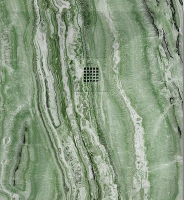 Receveur de douche effet marbre naturel de couleur vert Indien. - Photo 3