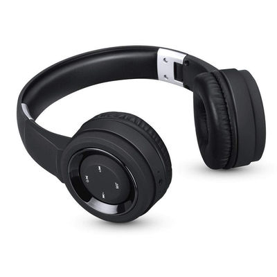 Rechargeable Wireless Bluetooth Foldable Headphones - Black