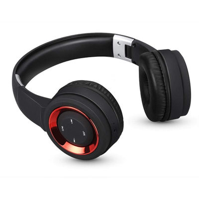 Rechargeable Wireless Bluetooth Foldable Headphones - Black &amp; Red