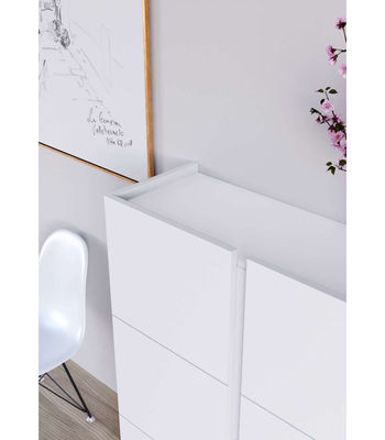 Recibidor zapatero modelo 517 acabado blanco, 122 x 95 x 35 (alto x ancho x - Foto 5