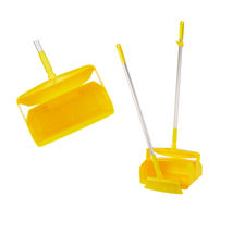 Recogedor cerrado con cepillo 350x160mm alimentaria amarillo