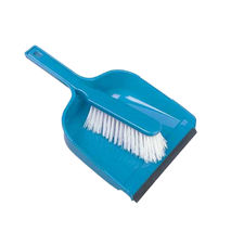 Recogedor de mano con cepillo duro azul
