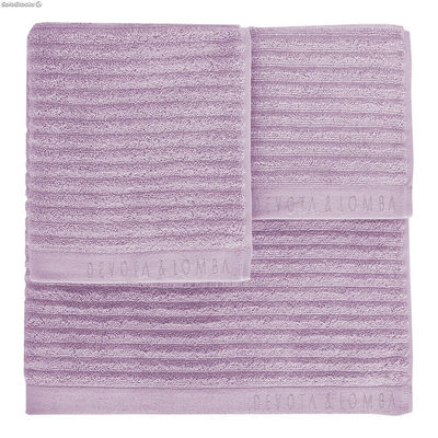 Ręczniki Devota &amp; Lomba Rayas lila Liliowy 100% bawełny (30 x 50 - 50 x 90 -