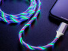 Reekin 2A Kabel (3in1 MicroUSB, Lightning &amp; usb-c) 1 m. (led Light Up rgb)