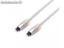 Reekin Toslink optisches Audio-Kabel - 1,0m SLIM (Silber/Gold)