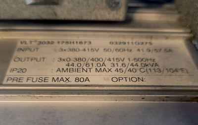 Ref-0 variateur de vitesse danfoss vlt 3032 - Photo 5