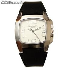 Ref. 18057-1 Reloj Christian Gar 7507 Hombre Caucho Esfera Blanca. Mov.HATTORI