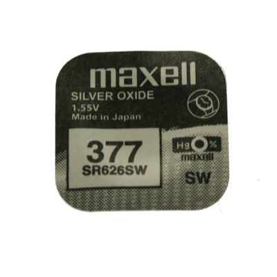 Ref.26286 | Batterie Maxell Sr-626-Sw-377 Oxyde d&#39;argent (Prix par batterie)