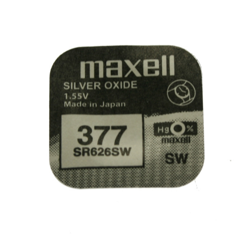 Pila MAXELL 377 - SR626SW - Silver Oxide - Made In Japan