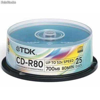 Ref. 31650 Tdk CD-r 52x Tarrina 25pz Cd 700 Mb. 80 Minutos (Tarrina)