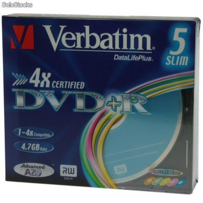 Ref. 31814 Verbatim Dvd+r 4x Mod. 43249 Caja Slim