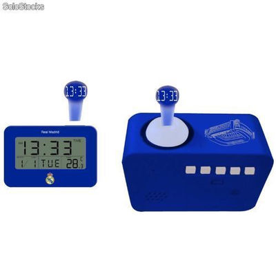 Ref. 56098 Reloj Despertador Proyector Real Madrid Mod. 9102136 Termometro
