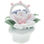 Ref. 71123 Cestita Ceramica Pequeña Flores Mod. 9-403 - 1