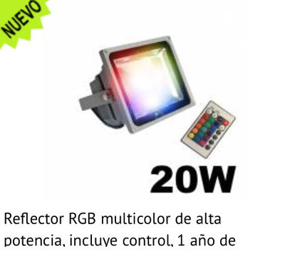Reflector 20 watts RGB