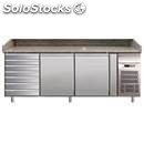 Refrigerated pizza counter - stainless steel aisi 304 - for pizza containers cm