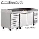 Refrigerated pizza counter - stainless steel - mod. fqg4591 - ventilated cooling