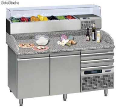 Refrigerated table FOR pizza preparation 2 doors