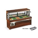 Refrigerated wall buffet counter with deep pan top - mod. zumba wall maxi rf -