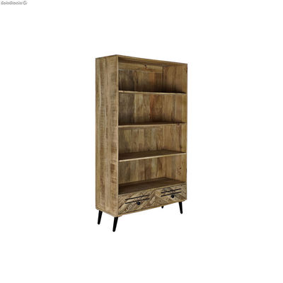 Regał DKD Home Decor Czarny Metal Ceimnobrązowy Drewno mango 100 x 40 x 180 cm