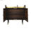 Regał DKD Home Decor Czarny Złoty Metal Ceimnobrązowy Drewno mango 4 Półki (90 x - 3