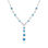 regalo de moda para mujer , collares de plata ley 925 con piedras Opal azules - 1