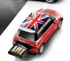 Regalos promocionales pendrives silicona Mini Cooper memorias USB por mayor