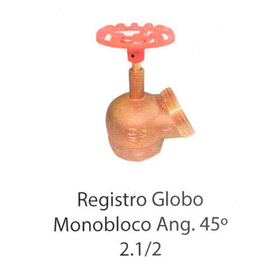 Registro globo monobloco angular 45° de 2.1/2&quot;