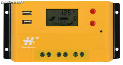 Regulador de carga solar 10A 20A 12v 24v Reconocimiento automático con LCD - Foto 2