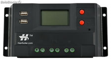 Regulador de carga solar 10A 20A 12v 24v Reconocimiento automático con LCD