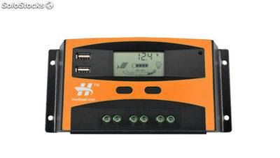 Regulador de carga solar 12V/24V 20A controlador solar doméstico con LCD - Foto 3