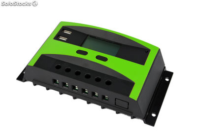 Regulador de carga solar 30A 12V/24V reconocimiento automático con pantalla LCD - Foto 3